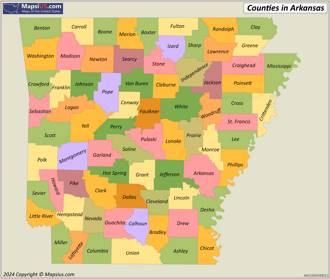 Arkansas County Map