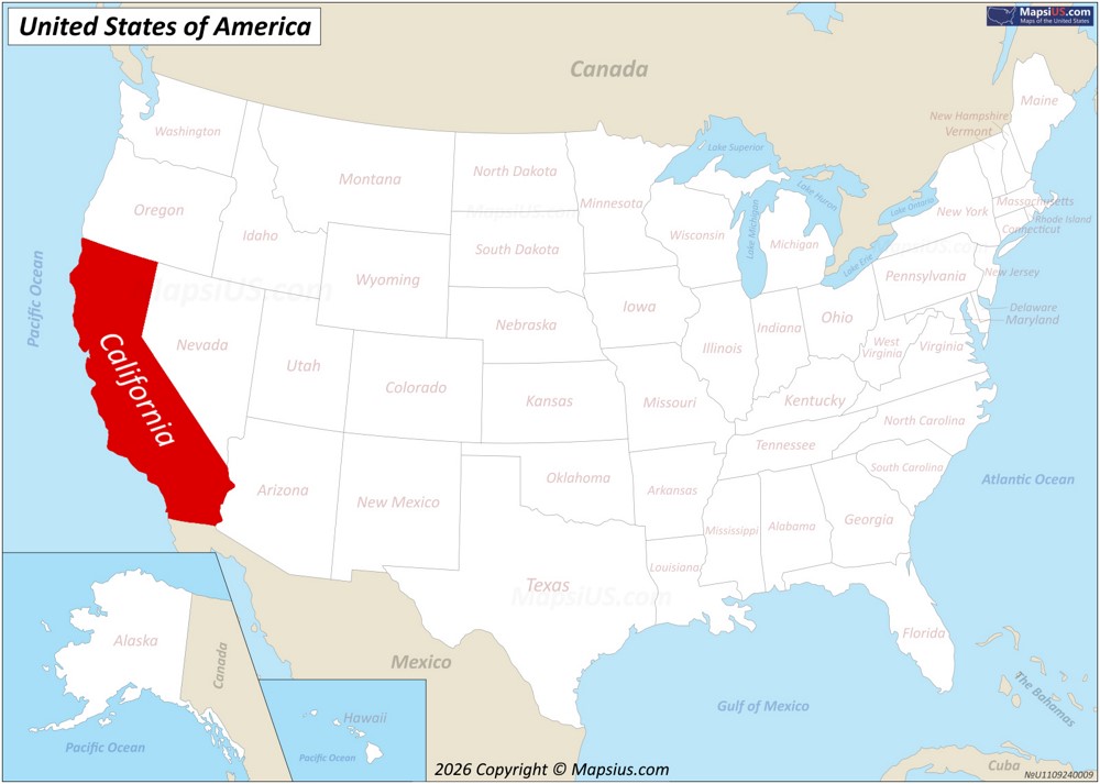 California State Location Map