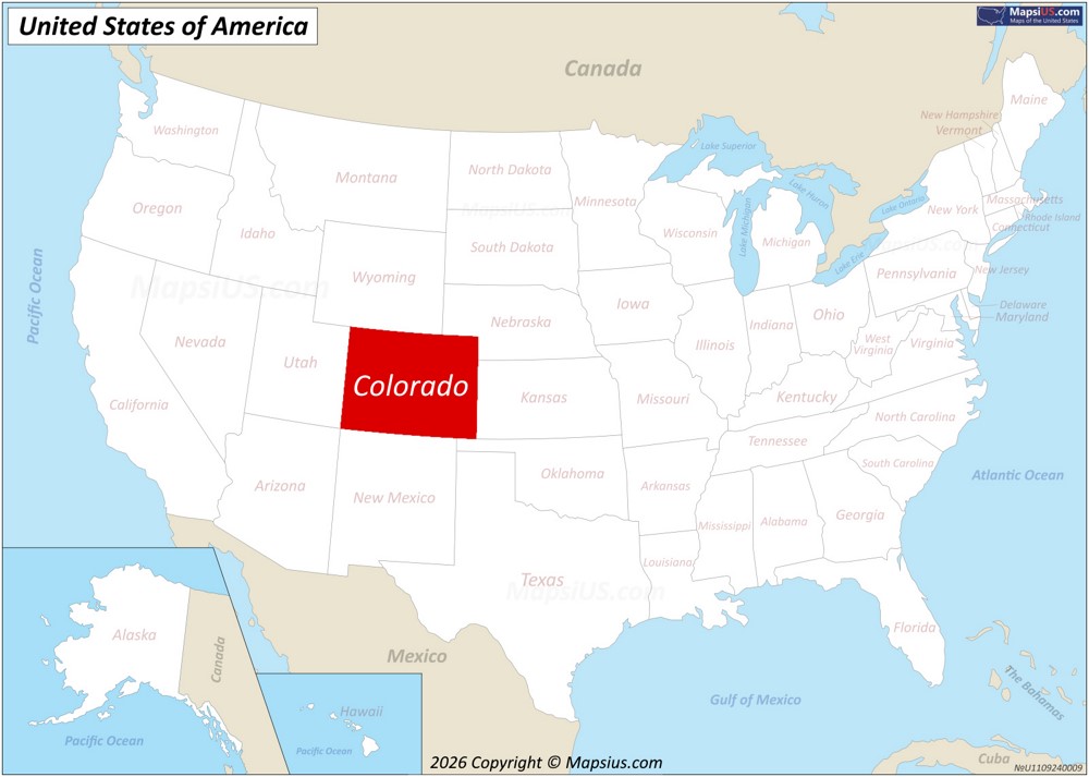 Colorado State Location Map