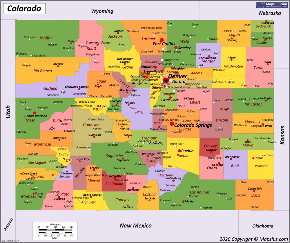 Map of Colorado State