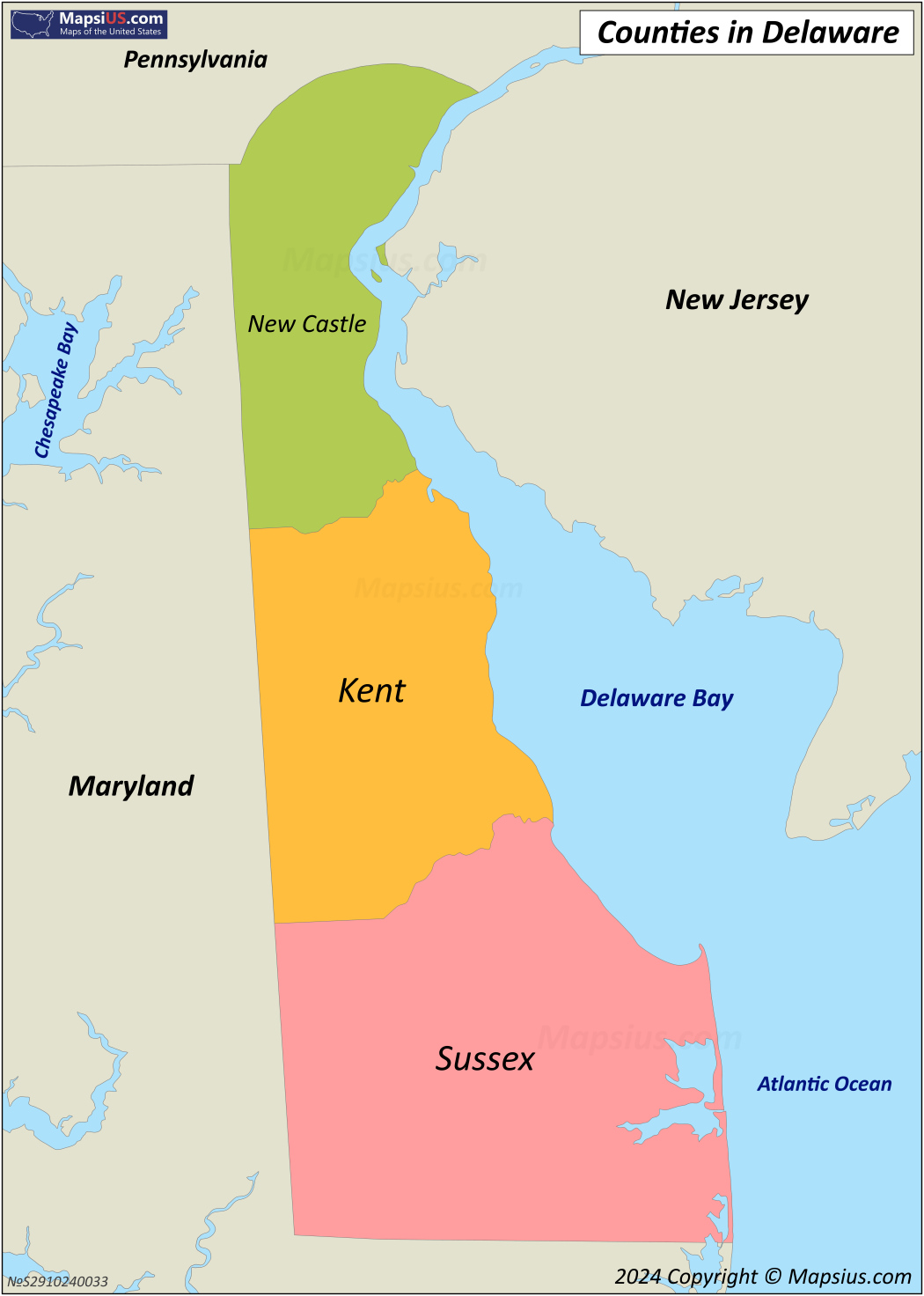 Delaware County Map List Of Counties In Delaware MapsiUS