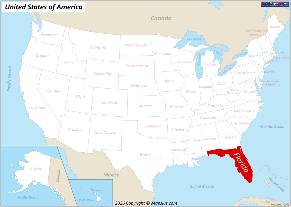 Florida State Location Map