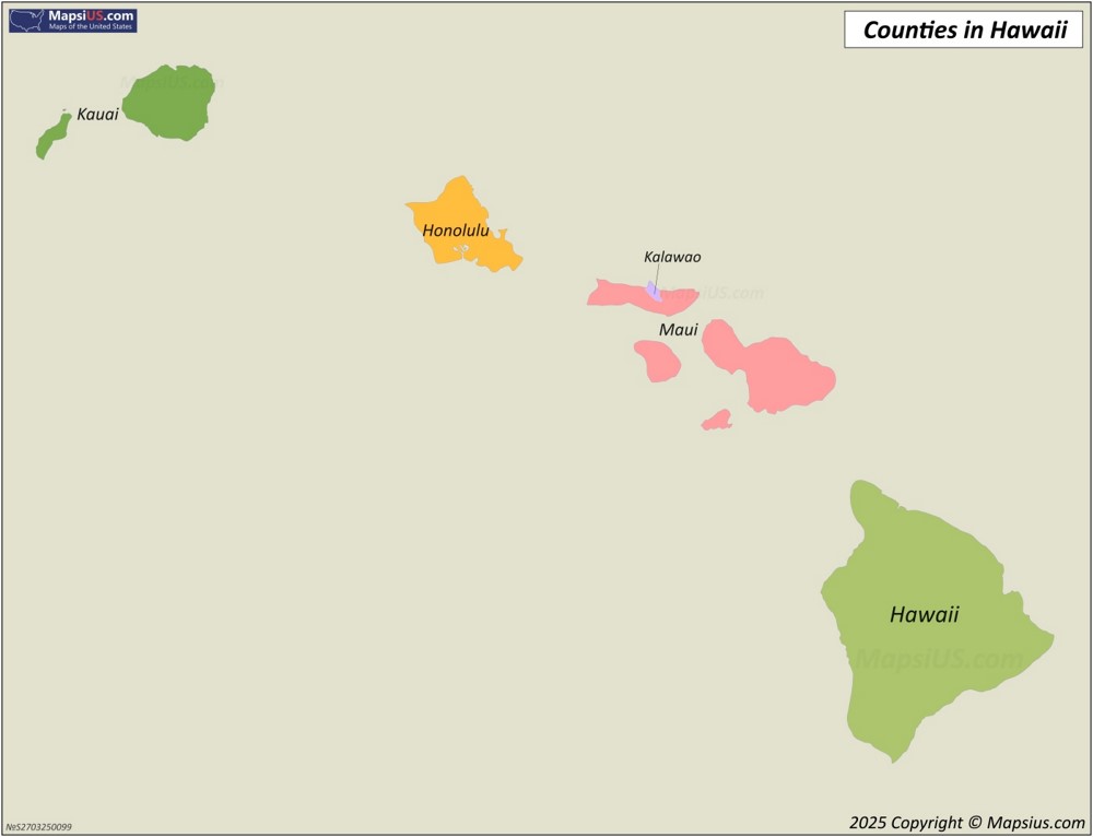Hawaii County Map List Of Counties In Hawaii MapsiUS