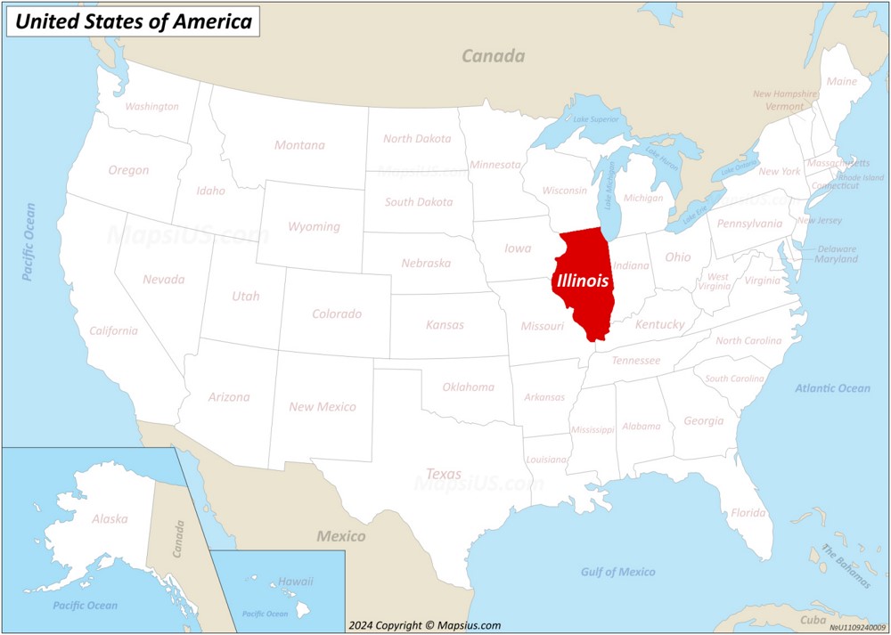 Illinois State Location Map