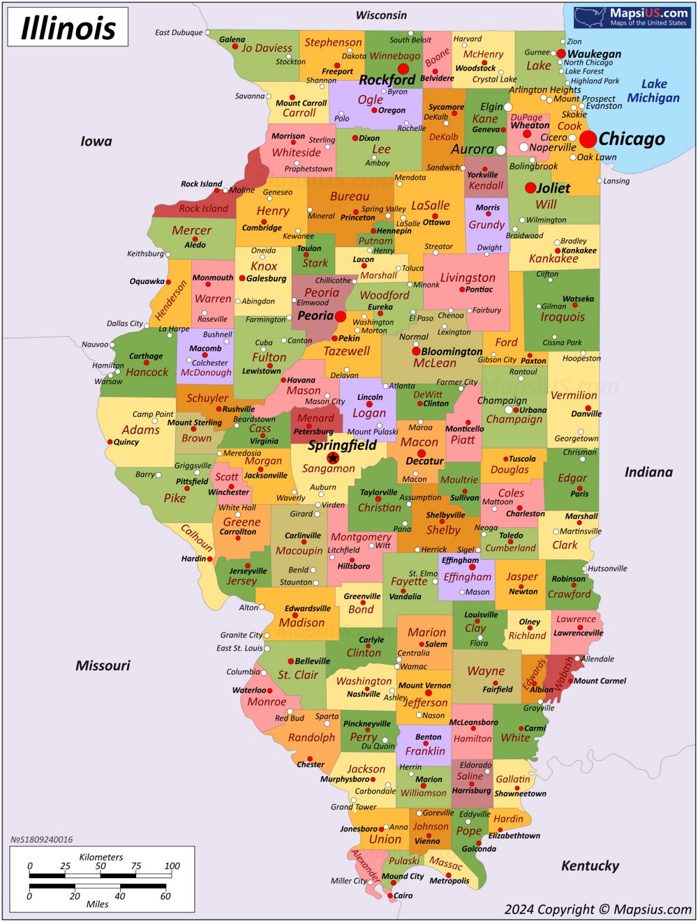 Map of Illinois State