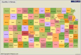 Kansas County Map