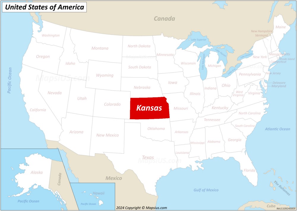 Kansas State Location Map