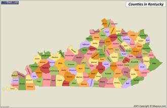 Kentucky County Map