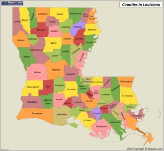 Louisiana Parish Map