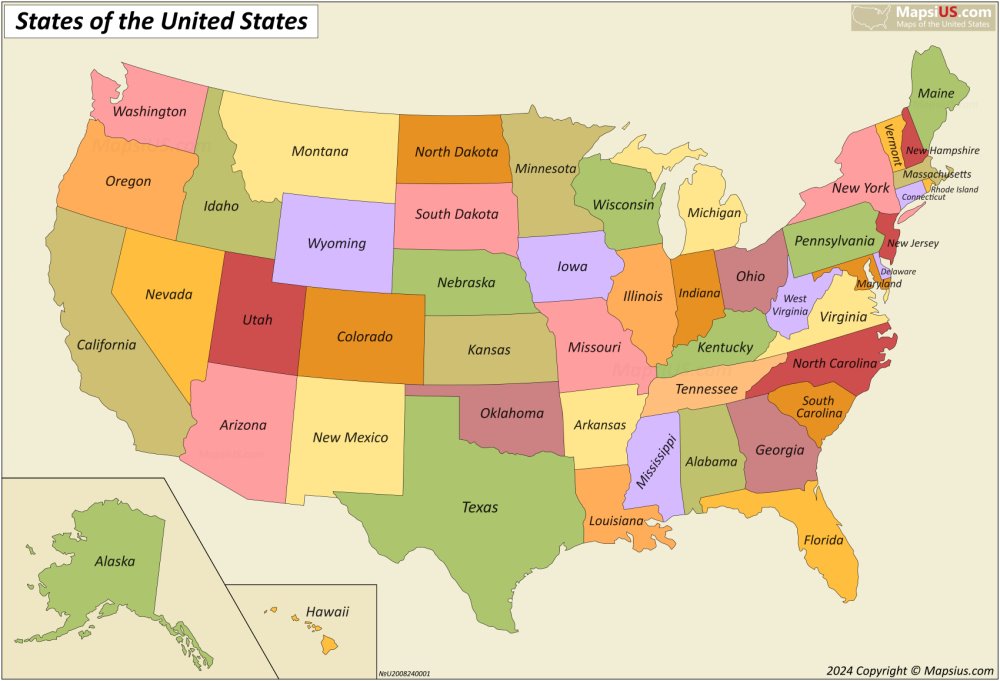 Map of U.S. States