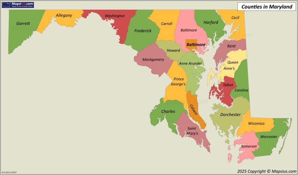 Maryland County Map