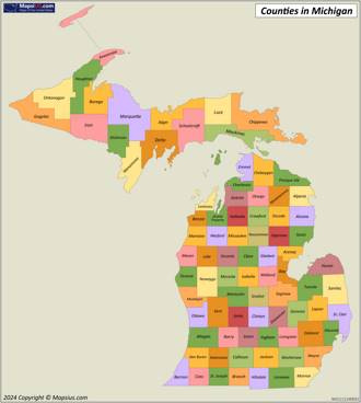 Michigan County Map