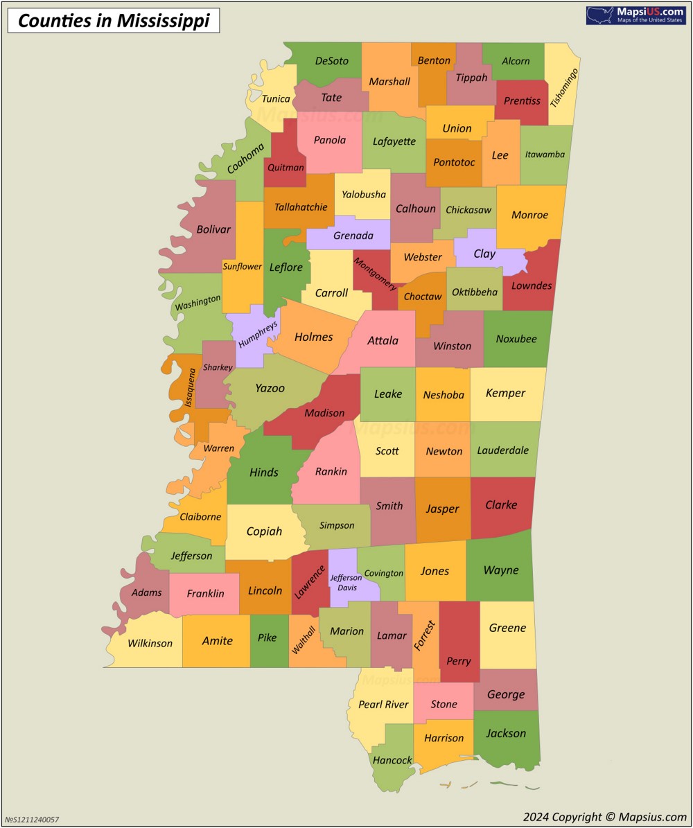 Mississippi County Map