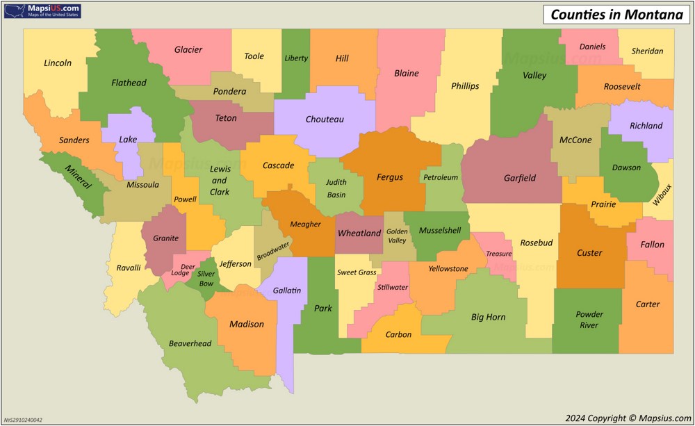 Montana County Map