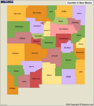 New Mexico County Map