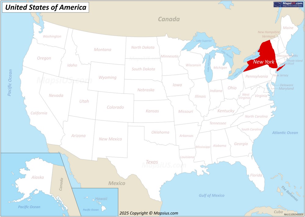 New York State Location Map