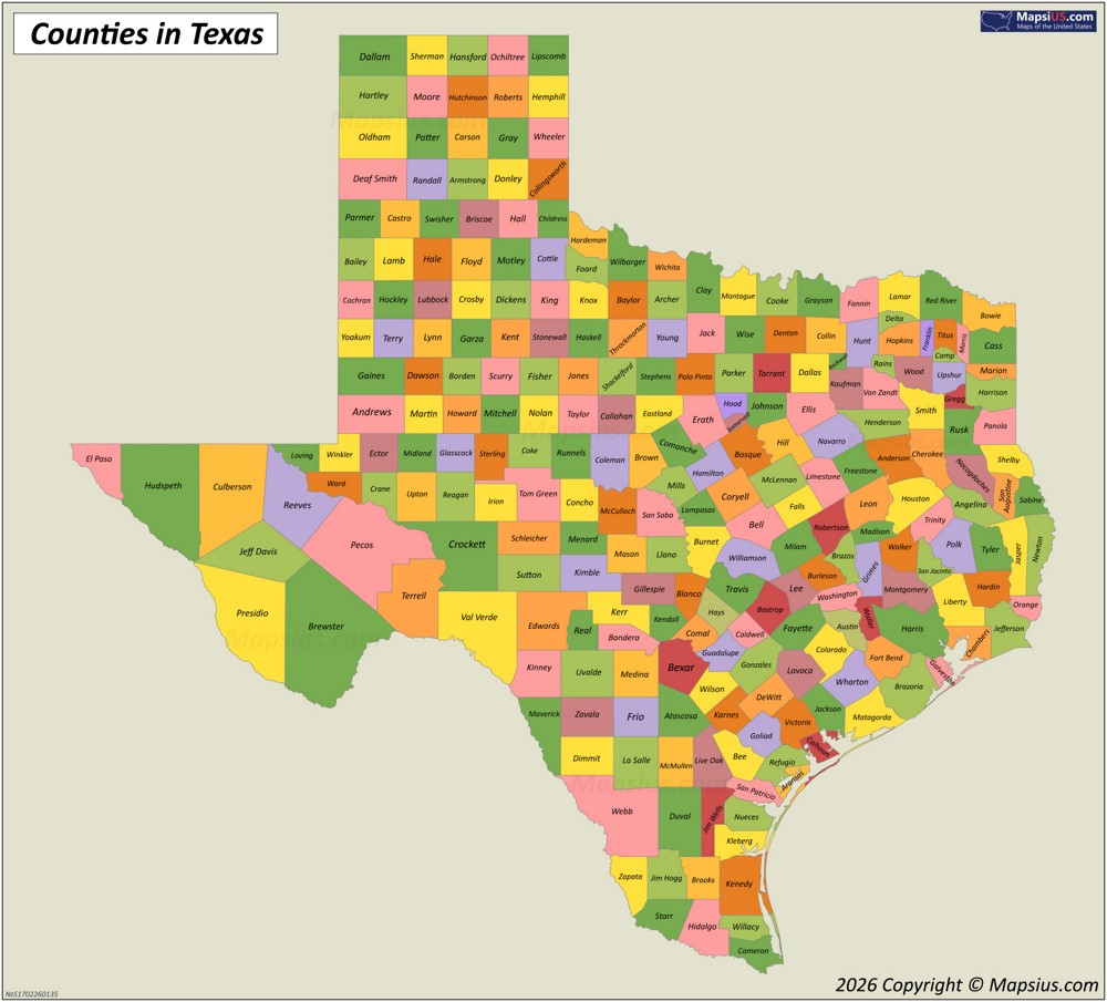Texas County Map
