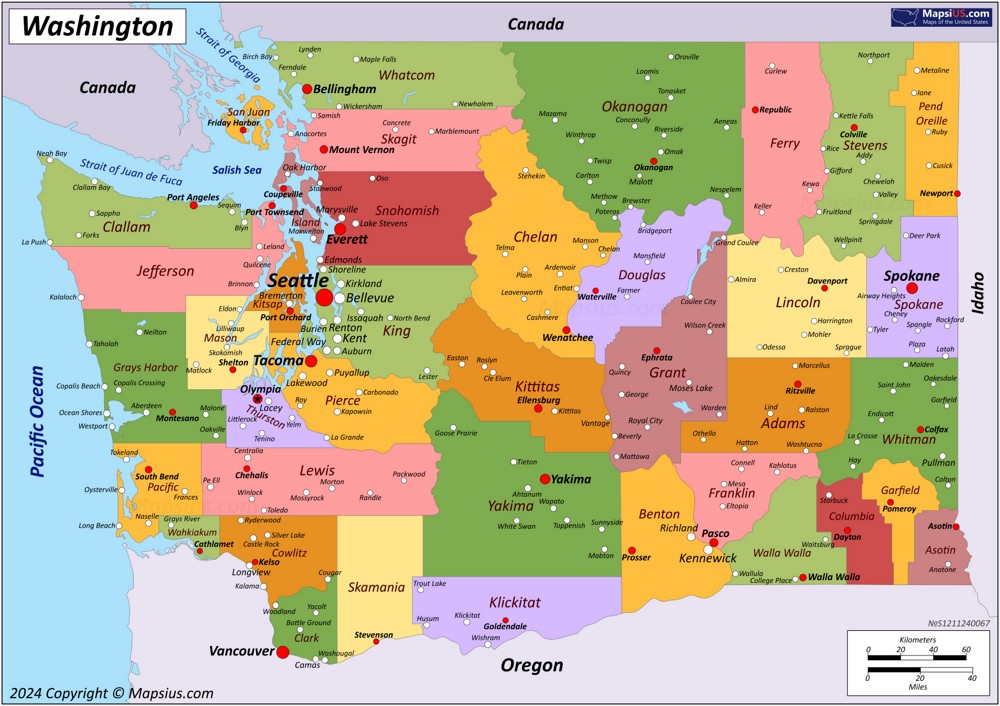 Map of Washington State